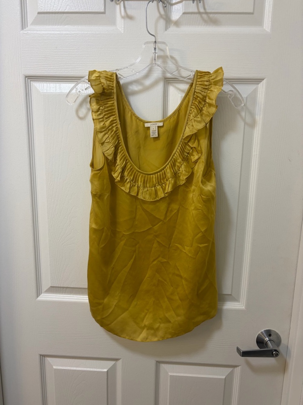 Vintage Ruffle Scoop Neck Tank Top